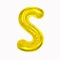 Golden S-shaped foil balloon with metallic luster for birthday party decorations - 16-inch Gold Slim Letter Aluminum Foil Balloon (s)