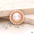 Golden flower pearl charm 2.2cm for phone case and DIY jewelry accessories - 22mm Pearl Circle Gold