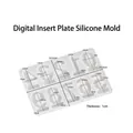 DIY silicone mold for cake number candle base with 10 digits 0-9 for resin crafting - Digit Candle Insert
