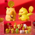 Cute collectible resin animal figurines featuring gold coins for wealth and luck decoration - -343 Good Luck Turns Around 8 / Full Set
