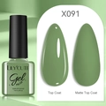 LILY'CUTE green UV LED gel nail polish X091 with glossy and matte top coat effects - Green (91)
