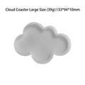Large cloud-shaped silicone coaster mold for DIY resin casting, 133x94x10mm size - Large Cloud J-213