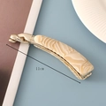 Detail of 11cm marble pattern acetate hair claw clip with golden metal components - 2# Yellow Acetate Banana Clip