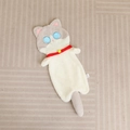 Plush long cat pillow toy in grey and white with a blue eyes embroidery and bell collar - 65cm Unfilled / Ragdoll Cat Shell