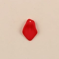 Minimalist red acrylic petal earring stud with a matte finish and top hole detail - 10Pcs Small / Red