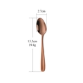 Mini-Edelstahl-Dessertlöffel in Roségold mit den Maßen 13,5 cm Länge und 19,4 g Gewicht - Dünn 13.5cm / Roségold