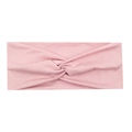 Rosa elastisches Yoga-Stirnband mit zentralem Knotendesign auf weißem Hintergrund - Helles Lotosrosa