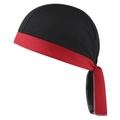 Dettaglio del cappello da pirata in mesh rosso e nero con tessuto traspirante a rapida asciugatura - Rosso + Nero