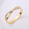 Elegant gold-tone cross infinity bracelet with shimmering crystal pave setting - Gold