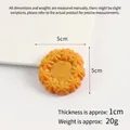 Creative orange cookie keychain charm with realistic 5cm resin flower petal texture - Flower Round Cookie Model
