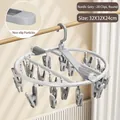 Nordic gray 20-clip round drying rack for socks and underwear, size 32x32x24cm - Round 20 Clips - Single / Premium Grey