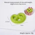 Realistic green pretzel cookie keychain model, 5cm x 3.7cm resin food pendant - Matcha Green Heart Cookie - No Ring