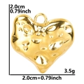 Detail view of 18k gold plated heart pendant showing 2.0cm size and 3.5g weight info - Gold Color Pendant