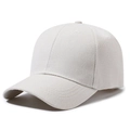 Cappellino da baseball strutturato classico in cotone beige con visiera curva - Bianco Sporco