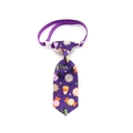 Purple Halloween pet necktie with candy patterns and adjustable strap for small cats and dogs - Purple Candy Pattern