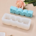 S-förmige geometrische Silikonform für Duftkerzen und DIY Gips-Ornamente für Zuhause - Groß