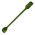 Olive green double-headed silicone spatula and small spoon for jam or cosmetics - Green