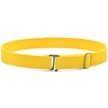 Adjustable yellow elastic waist belt for kids with metal buckle and stretchy fabric - Yellow