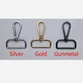 Tres ganchos giratorios en plata, oro y bronce para correas de bolsos - Estilo de Patrón 1 (Gancho Gris Gunmetal)