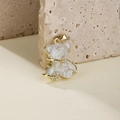 Squisita collana con ciondolo a forma di orso e profili dorati per donna elegante - Argento