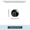 Realistic artificial black plum model for decor, height 5.9cm and diameter 6.4cm - Plum