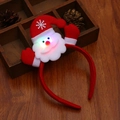 Diadema luminosa de Papá Noel con felpa roja y cascabel para fiesta de Navidad infantil - Papá Noel