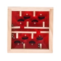 Wooden balance maze toy with red velvet base and silver metal balls for kids focus - 8 Steel Balls Style / No Box