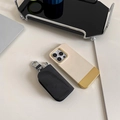Universelle Autoschlüssel Hülle in Beige und Gold mit hochwertiger Lederstruktur - Schwarz