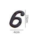 Numero 6 in ghisa nera vintage per porta, decorazione fai-da-te, altezza 7,5cm con fori montaggio - Numero in Ghisa-6