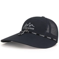 Gorra de sol azul marino transpirable con visera larga y logo de montaña para pesca - Azul Marino