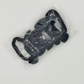 Elastic black velvet bow hair tie accessory packaged in a protective clear plastic bag - 【5Pcs OPP Bag】Bowknot Seamless (All Black)
