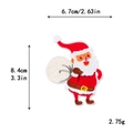 Embroidered Santa Claus patch with gift bag, DIY Christmas appliqué, 6.7x8.4cm size - 6.7x8.4cm / 11146-Santa Claus with Gift Bag