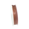 Brown elastic cord wound on a white spool for DIY beaded bracelet and jewelry making - Coffee