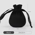 Premium black velvet drawstring jewelry pouch in 10x13cm size for luxury storage - 10x13cm / Black