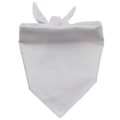 Solid white cotton pet bandana scarf for small to large dogs with tie-knot design - 45x45x65CM / Pure White