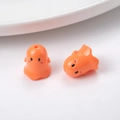 DIY orangefarbene Cartoon-Geist-Acryl-Anhänger mit glattem Finish für Schmuckherstellung - 17*15mm / Orange
