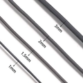 Round black cowhide leather cords for DIY jewelry in 1mm 1.5mm 2mm and 3mm sizes - Gray