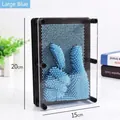 Creative 3D pin art toy in blue large size showing hand mold impression for kids gift - Large / Light Blue