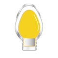 Bulb-shaped stainless steel cookie cutter with vibrant yellow finish for festive baking - Light Bulb 7415