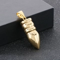 Colgante de bala dorada pulida para hombre mostrado en caja de regalo negra - Colgante Color Dorado (KP78337-K)