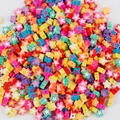 Colorful star-shaped acrylic spacer beads for DIY jewelry and phone chain making - Two-tone Star