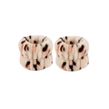 Detail of plush leopard print wrist washbands in soft microfiber for face cleansing - A Pair Of Beige Leopard Print Shoes (3 Hand-stitched Threads)