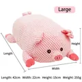 Giocattolo di peluche maialino rosa per animali in velluto granulare di grandi dimensioni - Maialino Rosa con Squeak Grande L