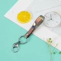Iridescent laser PVC keychain lanyard with silver metal lobster clasp and ring - Holographic Black