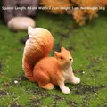 Miniature resin squirrel garden ornament with realistic fur texture, 5cm height version - Squirrel