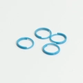 Bright blue metal double split rings for DIY jewelry and keychain making 4pcs pack - 0.7*8mm Double Loop / Sky Blue