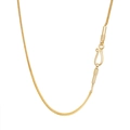 Elegant gold tone keel chain necklace featuring a vintage S-hook clasp and braided texture - 925 Silver / 47cm / Yellow Gold Color(XD545)