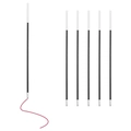 Set of 6 black ink ballpoint refills with silver metal tips for resin pen molds - Red Pen Refills (Set of 5)