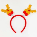 Christmas reindeer headband with yellow antlers and red polka dot bows for festive parties - 19# Yellow Reindeer