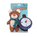 Set di giocattoli di peluche per cani con orso bruno e bussola per la dentizione - Set Bussola Orso